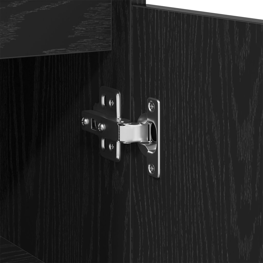 vidaXL Ντουλάπα Μπάνιου Μαύρο Δρυς 30x30x100 εκ Επεξεργασμένο Ξύλο