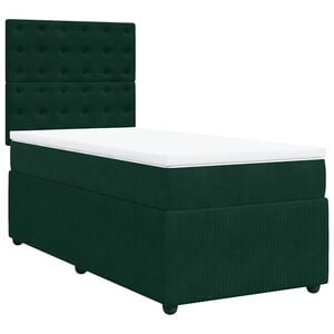 vidaXL &Kappa;&rho;&epsilon;&beta;ά&tau;&iota; Boxspring &mu;&epsilon; &Sigma;&tau;&rho;ώ&mu;&alpha; &Sigma;&kappa;&omicron;ύ&rho;&omicron; &Pi;&rho;ά&sigma;&iota;&nu;&omicron; 90x190 &epsilon;&kappa;. &Beta;&epsilon;&lambda;&omicron;ύ&delta;&iota;&nu;&omicron;