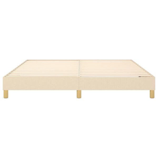 vidaXL Σκελετός Κρεβατιού Χωρίς Στρώμα Κρεμ 180x200 εκ. Υφασμάτινο