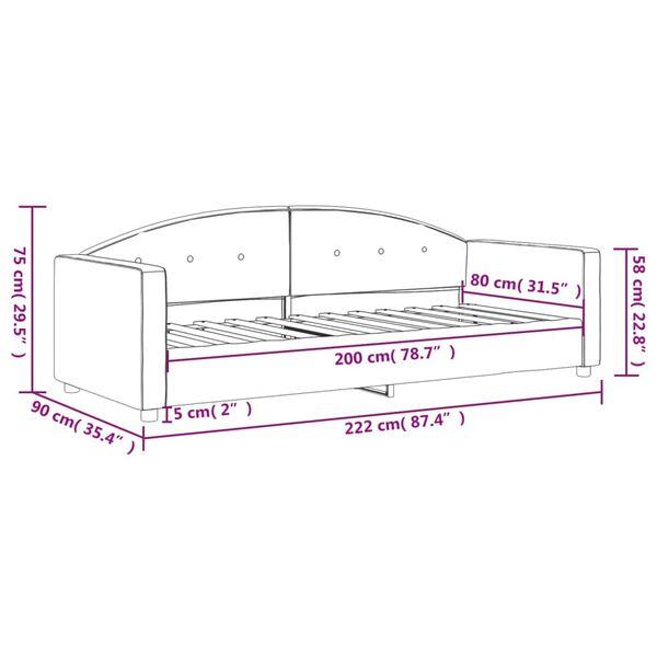 vidaXL Καναπές Κρεβάτι Κίτρινος 80 x 200 εκ. Βελούδινος