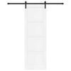 vidaXL Συρόμενη Πόρτα Λευκό και μαύρο 78 x 232 cm