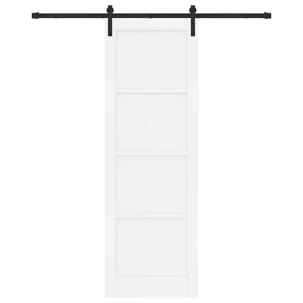 vidaXL Συρόμενη Πόρτα Λευκό και μαύρο 78 x 232 cm