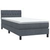 vidaXL &Kappa;&rho;&epsilon;&beta;ά&tau;&iota; Boxspring &mu;&epsilon; &Sigma;&tau;&rho;ώ&mu;&alpha; & LED &Sigma;&kappa;&omicron;ύ&rho;&omicron; &Gamma;&kappa;&rho;&iota; 80x220 &epsilon;&kappa;. &Beta;&epsilon;&lambda;&omicron;ύ&delta;&iota;&nu;&omicron;