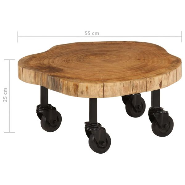 vidaXL Τραπεζάκι Σαλονιού 60 x 55 x 25 εκ. από Μασίφ Ξύλο Ακακίας