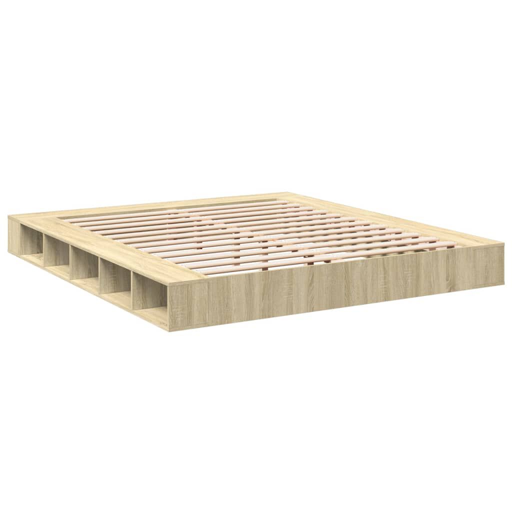 vidaXL Πλαίσιο Κρεβατιού Sonoma Δρυς 200x200 εκ. Επεξεργασμένο Ξύλο