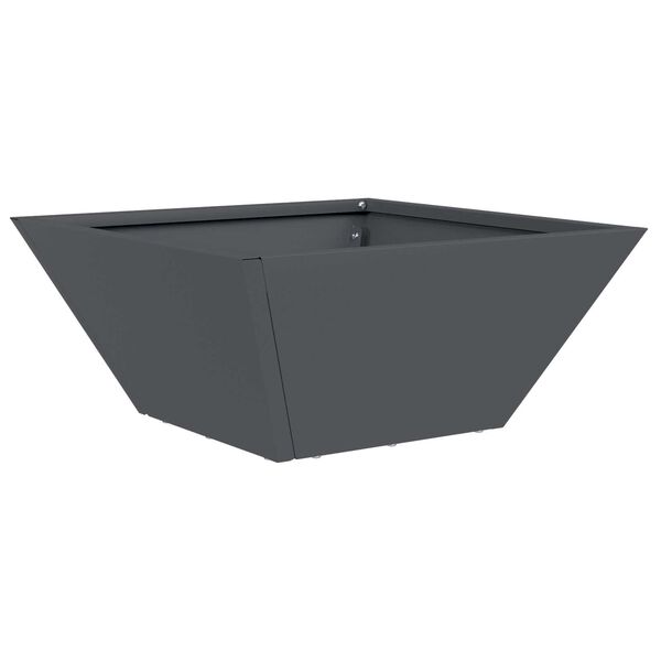 vidaXL Τετράγωνη Γλάστρα Κήπου Ανθρακί 35x35x15 εκ από Ατσάλι.