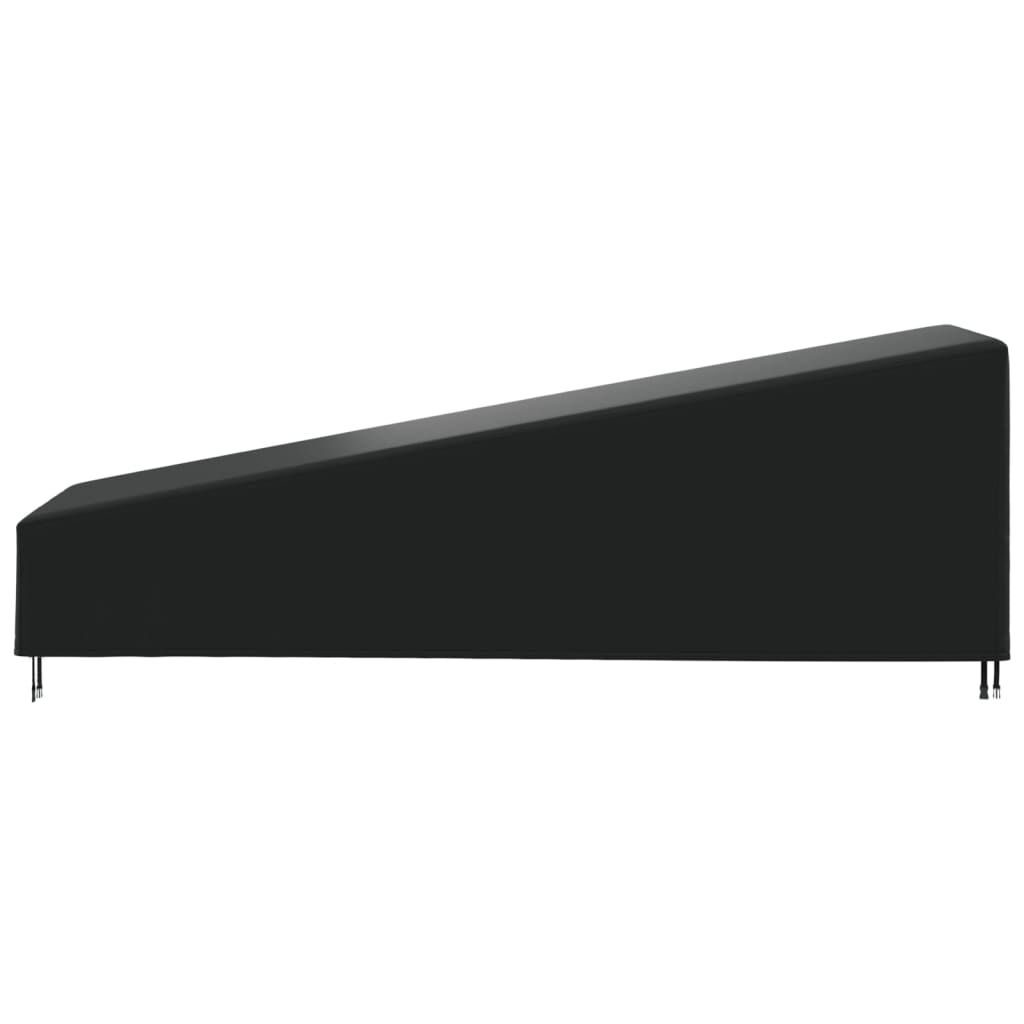 vidaXL Κάλυμμα Ξαπλώστρας Μαύρο 203x81x25/63 εκ. 420D Ύφασμα Oxford