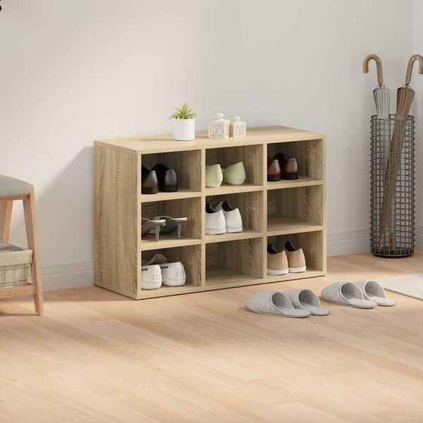 vidaXL Ντουλάπα Παπουτσιών με ράφι Sonoma Δρυς 77.5 x 30 x 51 εκ.