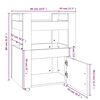 vidaXL Τρόλεϊ Κουζίνας Καπνιστή Δρυς 60x45x80εκ από Επεξεργασμένο Ξύλο