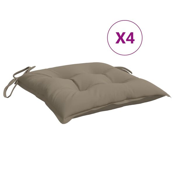 vidaXL Μαξιλάρια Παλέτας Κήπου 4 τεμ. Taupe 50x50x7 εκ. Oxford Ύφασμα