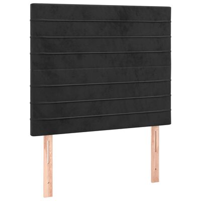 vidaXL Κεφαλάρια Κρεβατιού 2 τεμ. Μαύρο 90x5x78/88 εκ. Βελούδινο