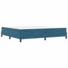 vidaXL Κρεβάτι box spring με στρώμα Σκούρο Μπλε 200 x 200 cm Βελούδο