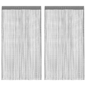 vidaXL &Kappa;&omicron;&upsilon;&rho;&tau;ί&nu;&epsilon;&sigmaf; &mu;&epsilon; &Kappa;&omicron;&rho;&delta;ό&nu;&iota; 2 &tau;&epsilon;&mu;. &Alpha;&nu;&theta;&rho;&alpha;&kappa;ί 140x250 &epsilon;&kappa;.