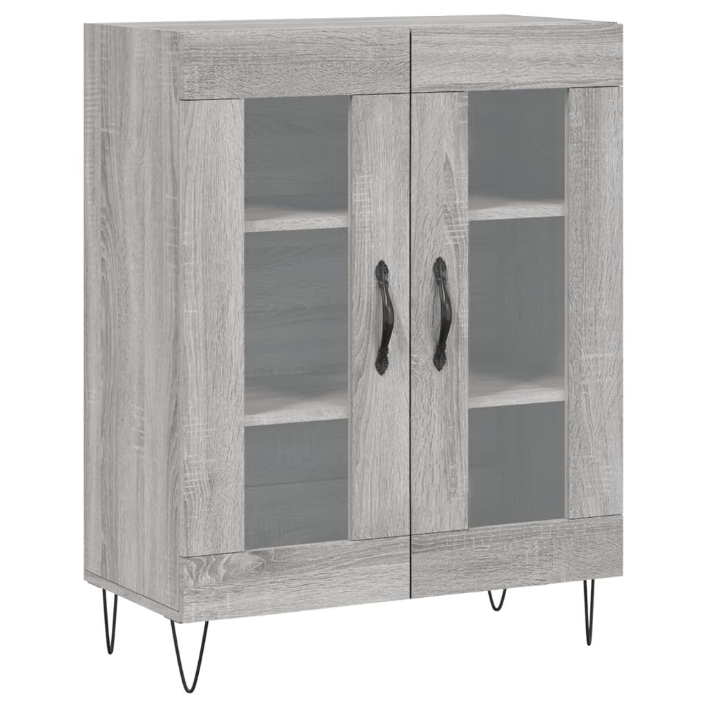 vidaXL Ντουλάπι Γκρι Sonoma 69,5 x 34 x 180 εκ. Επεξεργασμένο Ξύλο