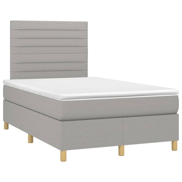 vidaXL &Kappa;&rho;&epsilon;&beta;ά&tau;&iota; Boxspring &mu;&epsilon; &Sigma;&tau;&rho;ώ&mu;&alpha; & LED &Alpha;&nu;.&Gamma;&kappa;&rho;&iota; 120x200 &epsilon;&kappa; &Upsilon;&phi;&alpha;&sigma;&mu;ά&tau;&iota;&nu;&omicron;