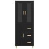 vidaXL Highboard Μαύρη Οξυά 69,5 x 34 x 180 εκ. Επεξεργασμένο ξύλο