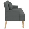 vidaXL Παγκάκι Σκούρο Γκρι 113x64,5x75,5 εκ. Υφασμάτινο με Μαξιλάρια