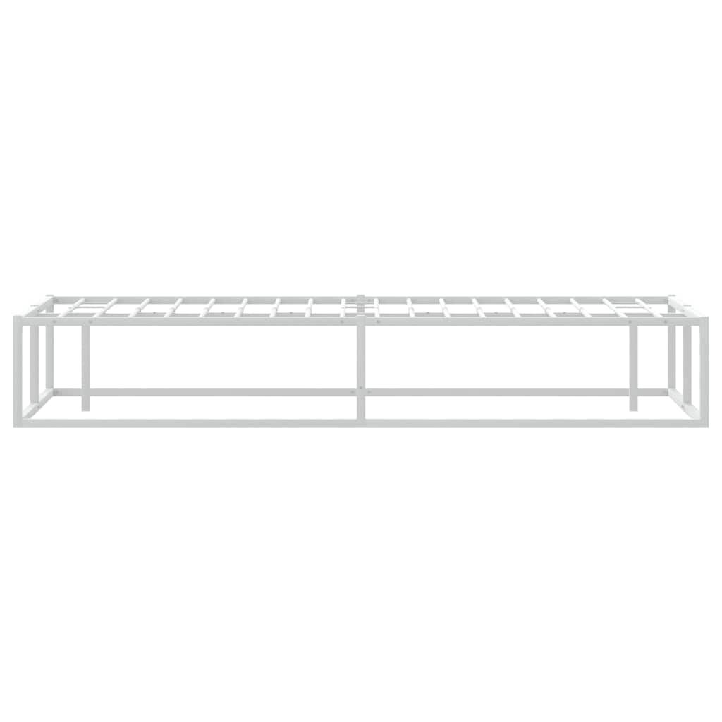 vidaXL Πλαίσιο κρεβατιού χωρίς στρώμα Λευκό 120x200 cm Μεταλλικό