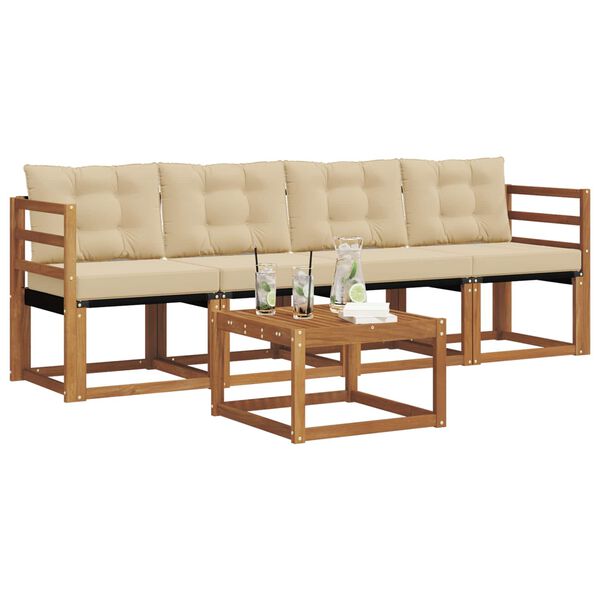 vidaXL &Sigma;&epsilon;&iota;&rho;ά &Kappa;&alpha;&nu;&alpha;&pi;έ &Epsilon;&xi;&omega;&tau;&epsilon;&rho;&iota;&kappa;&omicron;ύ &mu;&epsilon; &mu;&alpha;&xi;&iota;&lambda;ά&rho;&iota; 5 pcs &Phi;&upsilon;&sigma;&iota;&kappa;ό &kappa;&alpha;&iota; &Mu;&pi;&epsilon;&zeta;