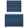 vidaXL Κρεβάτι Boxspring με Στρώμα Μπλε 80x200 εκ. Υφασμάτινο