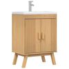 vidaXL Βάση νιπτήρα Olden Καφέ 114 x 43 x 73.5 εκ. Μασίφ ξύλο πεύκου