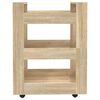 vidaXL Τρόλεϊ Κουζίνας Sonoma δρυς 60x45x80 εκ. από Επεξεργασμένο Ξύλο