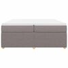 vidaXL &Kappa;&rho;&epsilon;&beta;ά&tau;&iota; Boxspring &mu;&epsilon; &Sigma;&tau;&rho;ώ&mu;&alpha; Taupe 200x200 &epsilon;&kappa;. &Upsilon;&phi;&alpha;&sigma;&mu;ά&tau;&iota;&nu;&omicron;