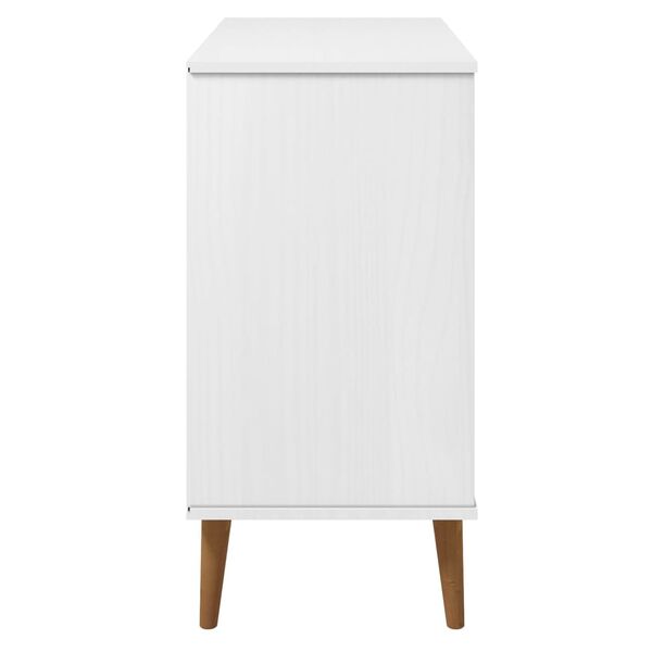 vidaXL Ντουλάπι MOLDE Λευκό 90x40x80 εκ. από Μασίφ Ξύλο Πεύκου