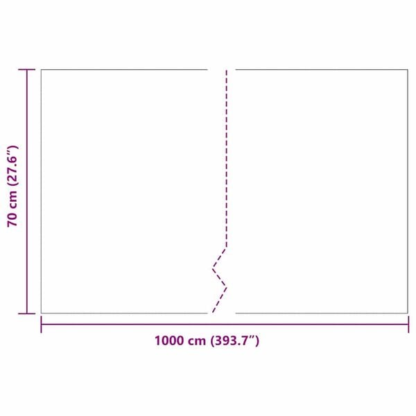 vidaXL Φράγμα ριζών Μαύρο 0.7 x 10 μέτρα HDPE