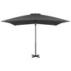 vidaXL Ομπρέλα Κήπου Κρεμαστή Πρόβ. Ανθρακί 250x250 εκ Ιστό Αλουμινίου