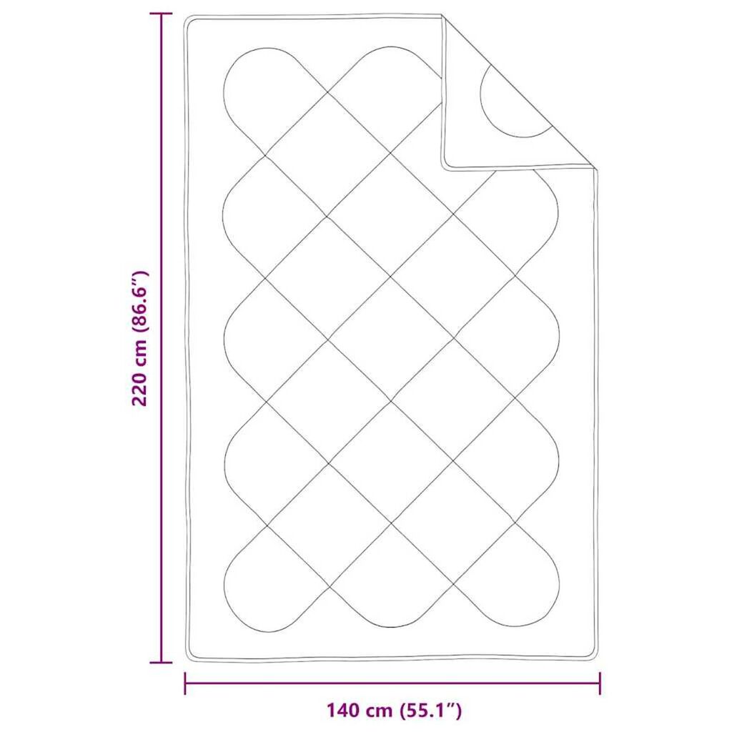vidaXL Πάπλωμα με μαξιλάρι Λευκό 140 x 220 cm Μικροΐνες