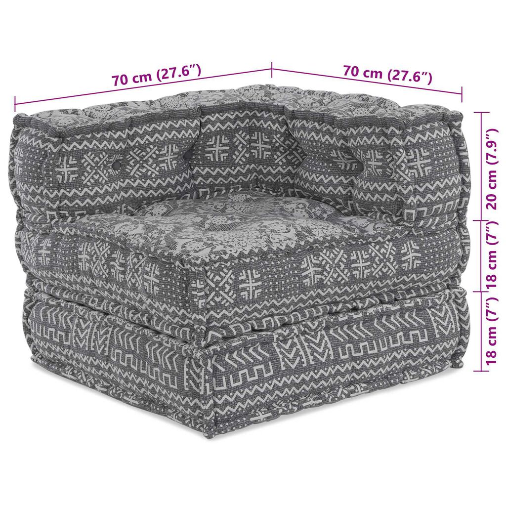 vidaXL Μαξιλάρι 4 pcs Ανοιχτό γκρι 70 x 70 x 54 εκ Πολυεστέρας