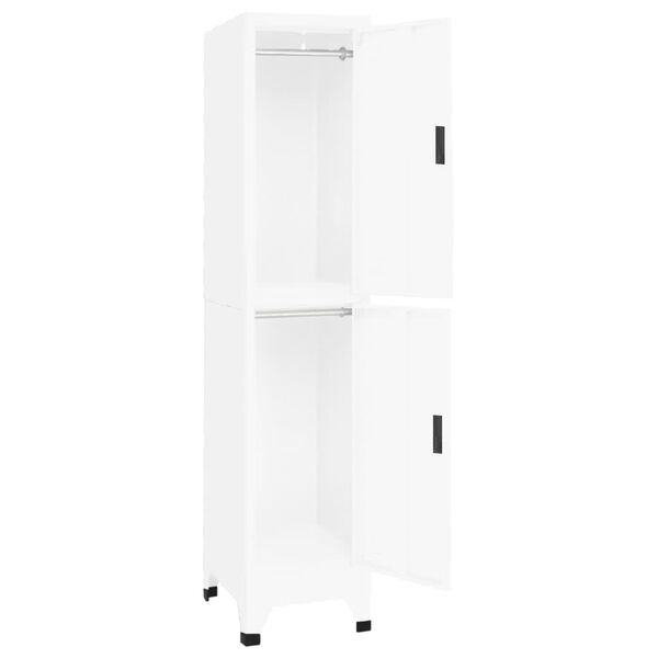 vidaXL Φοριαμός Λευκός 38 x 45 x 180 εκ. Ατσάλινος