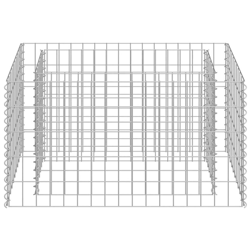 vidaXL Συρματοκιβώτιο-Γλάστρα Υπερυψωμένη 90x50x50 εκ. Γαλβ. Χάλυβας