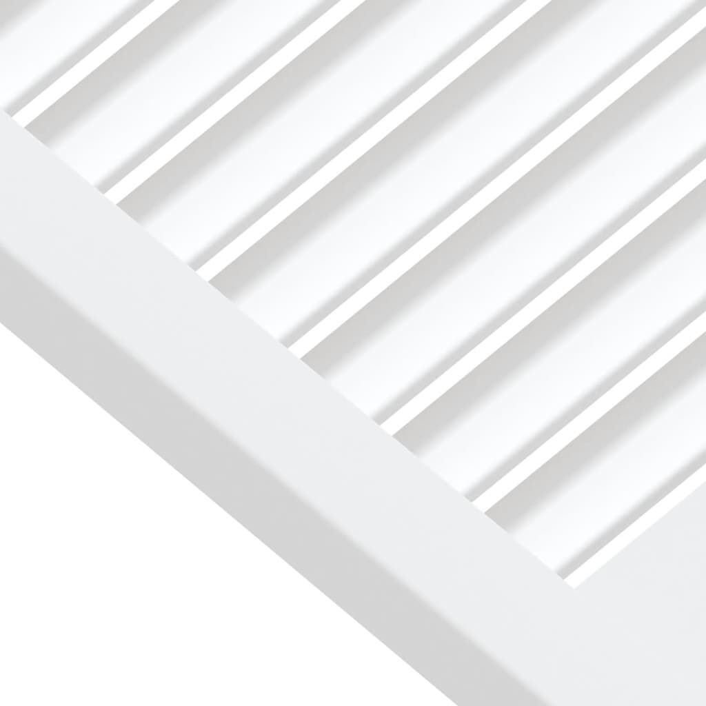vidaXL Πορτάκια με Περσίδες 4 Τεμ. Λευκά 61,5x59,4εκ Μασίφ Ξύλο Πεύκου