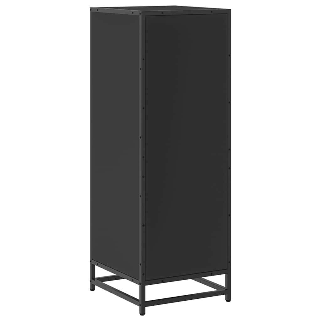 vidaXL Ντουλάπι μπάνιου Μαύρο 35x37,5x100 cm Ξύλινη κατασκευή