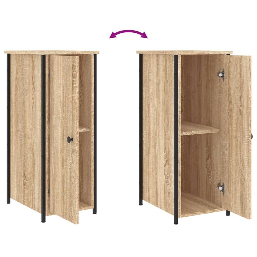 vidaXL Κομοδίνα 2 τεμ. Sonoma Δρυς 32x42x80 εκ. από Επεξεργασμένο Ξύλο