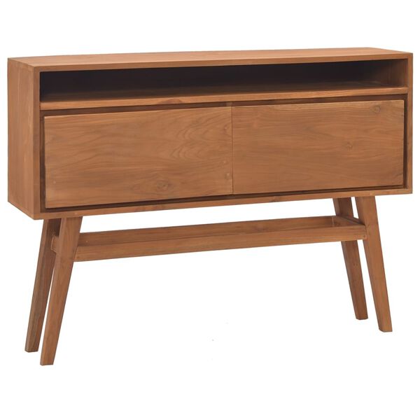 vidaXL Τραπέζι Κονσόλα 110x30x79 εκ. από Μασίφ Ξύλο Teak