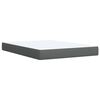 vidaXL Κρεβάτι Boxspring με Στρώμα Σκούρο Γκρι 140x200 εκ Υφασμάτινο