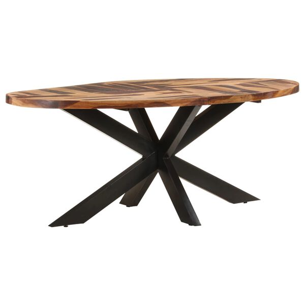 vidaXL Τραπεζαρία Οβάλ 200x100x75 εκ Ξύλο Ακακίας