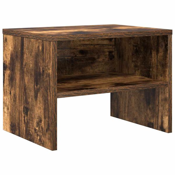 vidaXL Κομοδίνο Καπνιστή βελανιδιά 40x30x30 εκ. από Επεξεργασμένο Ξύλο