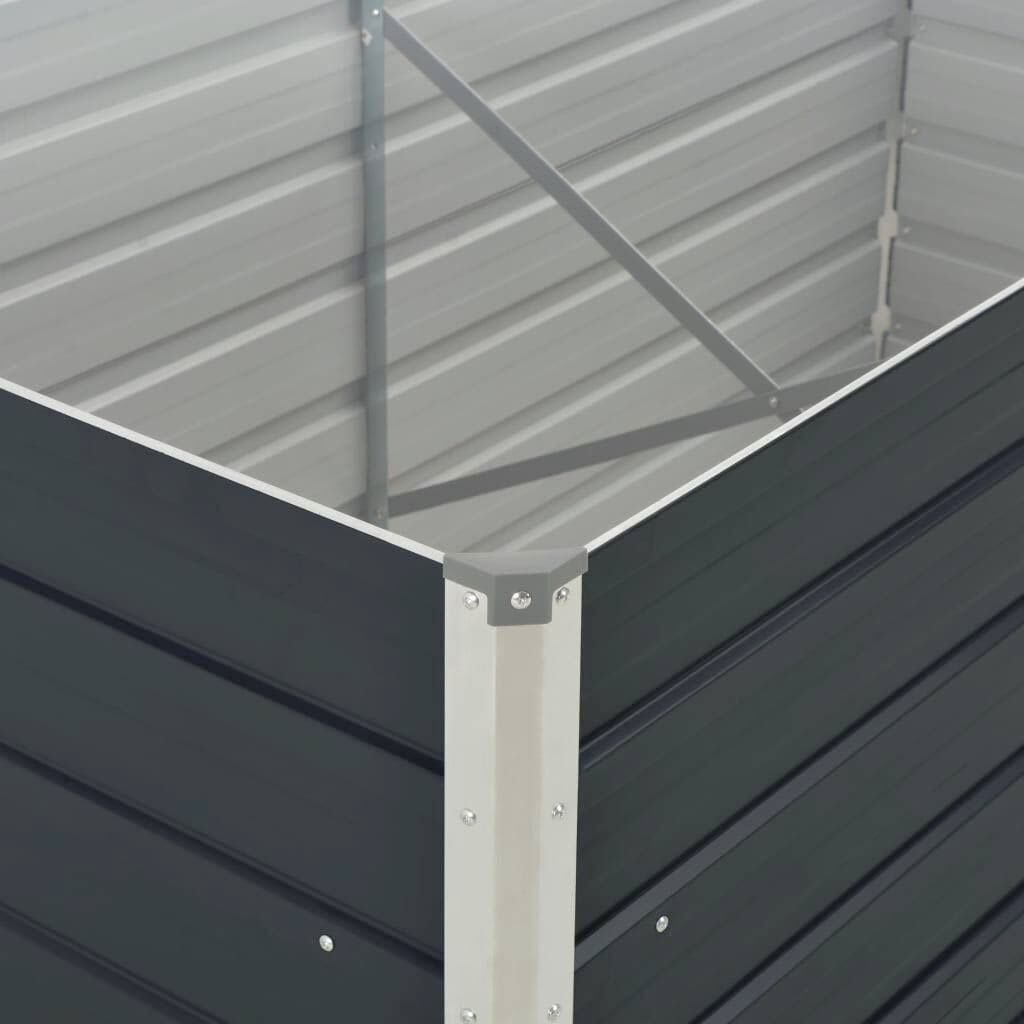 vidaXL Ζαρντινιέρα Ψηλή Ανθρακί 160x80x45 εκ. Γαλβανισμένος Χάλυβας
