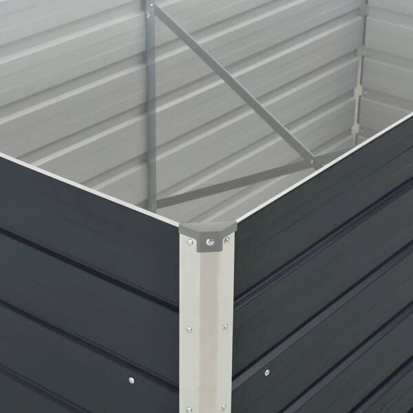 vidaXL Ζαρντινιέρα Ψηλή Ανθρακί 160x80x45 εκ. Γαλβανισμένος Χάλυβας