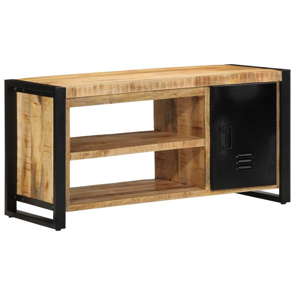 vidaXL Παγκάκι Παπουτσιών 100x40x50 εκ. Μασίφ Ξύλο Μάνγκο