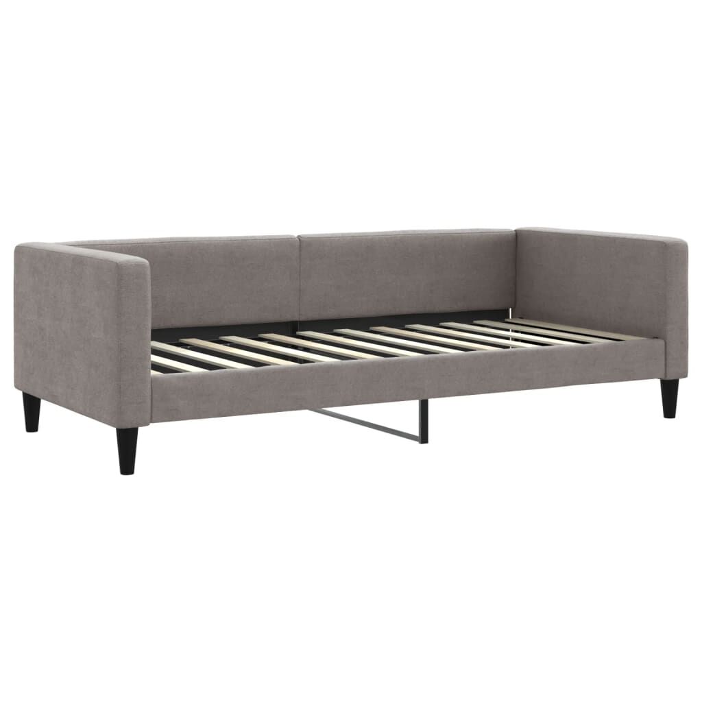 vidaXL Καναπές Κρεβάτι με Στρώμα Taupe 90 x 200 εκ. Υφασμάτινο