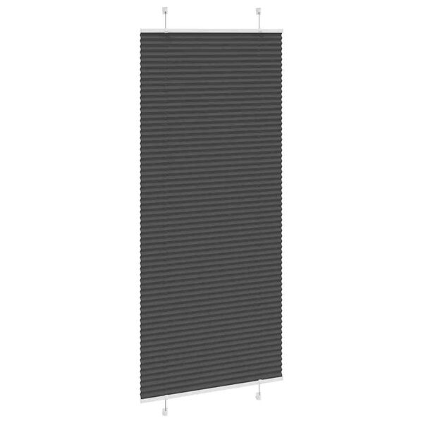 vidaXL Πλισέ περσίδα Μαύρο 95x200 cm Πλάτος υφάσματος 94,4 cm