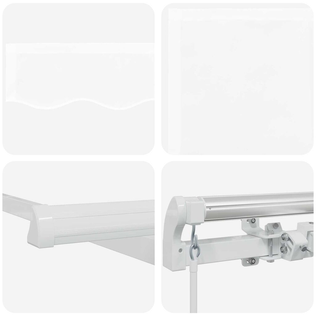 vidaXL Χειροκίνητη Ανασυρόμενη Τέντα Λευκή 450x300 cm