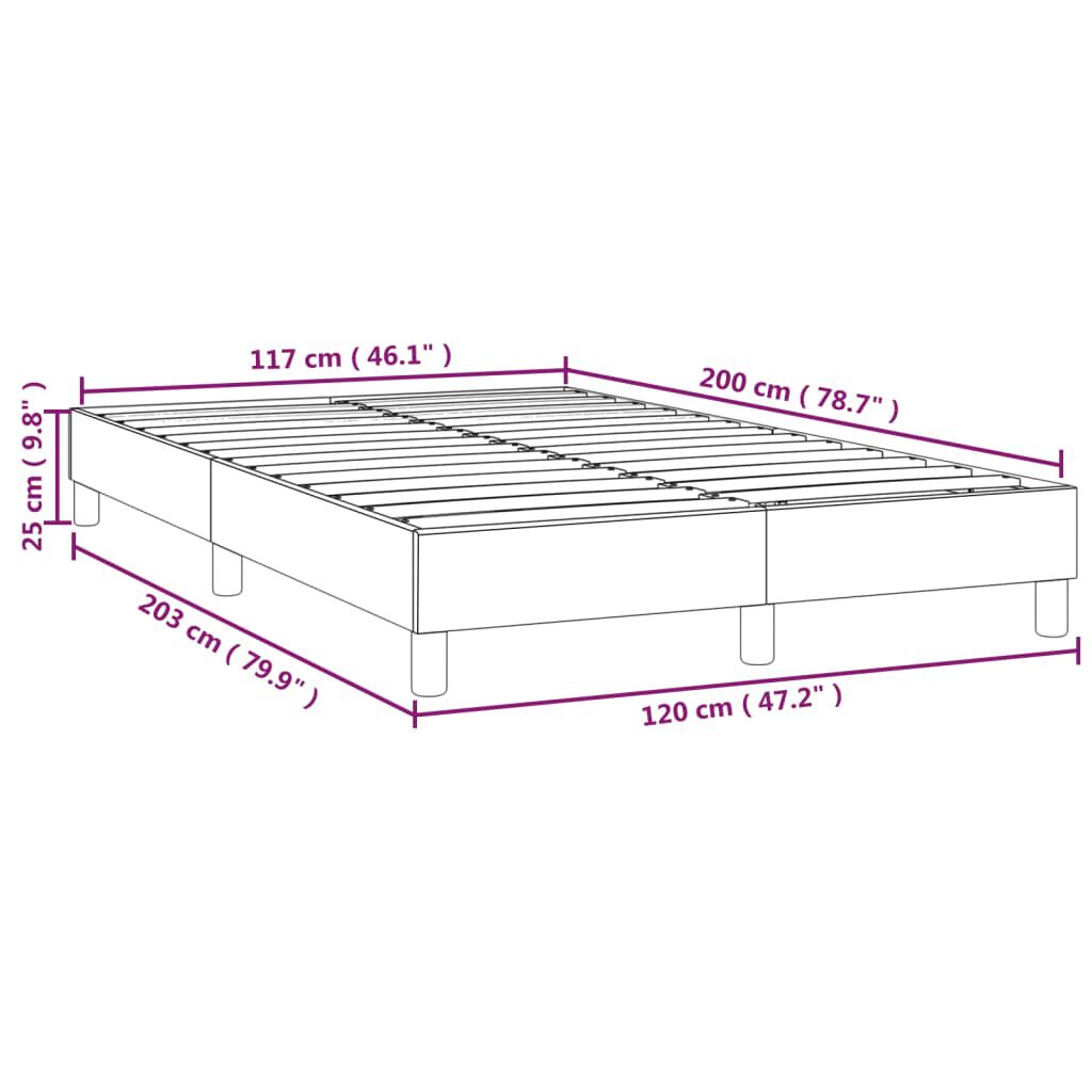 vidaXL Σκελετός Κρεβατιού Χωρίς Στρώμα Μαύρο 120x200 εκ. Βελούδινο
