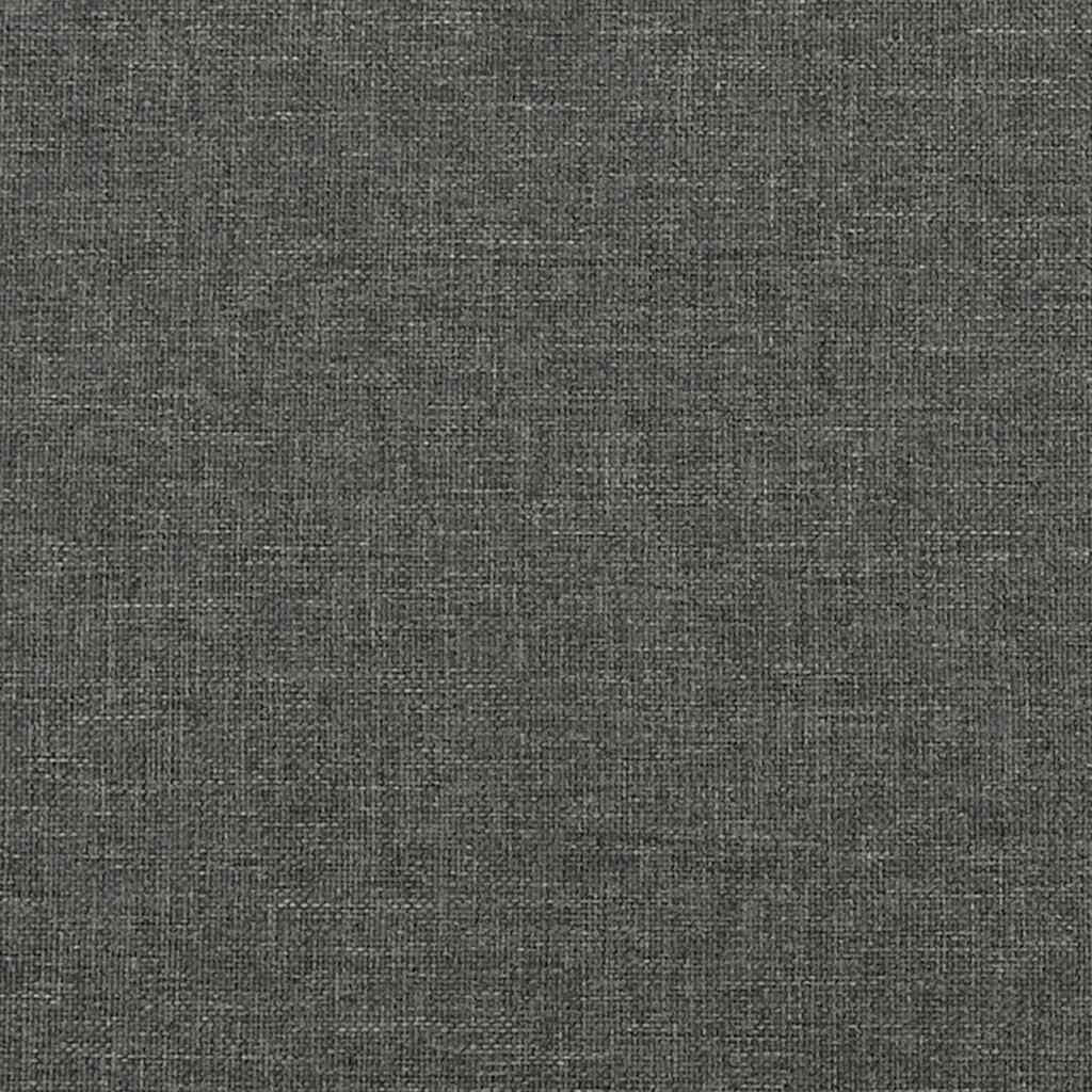 vidaXL Κρεβάτι Boxspring με Στρώμα Σκούρο Γκρι 120x190 εκ Υφασμάτινο