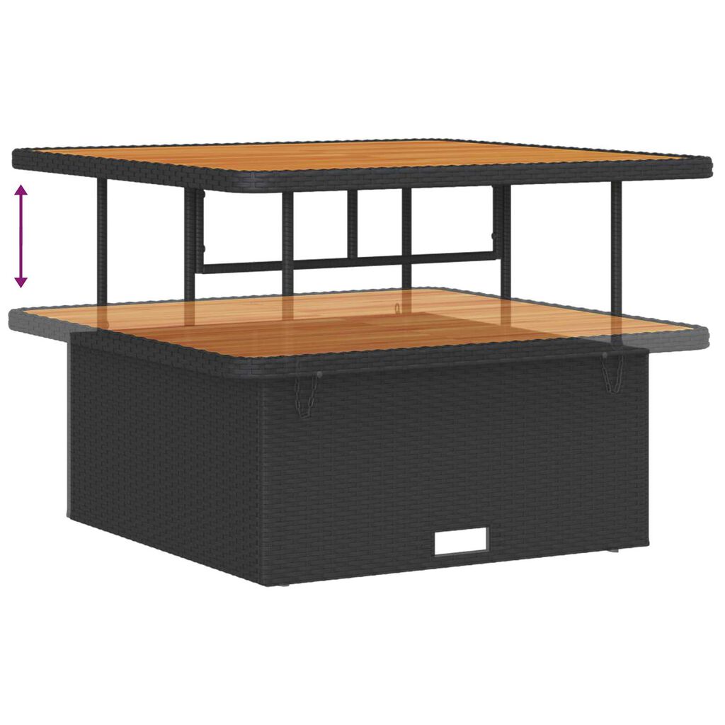 vidaXL Σετ Καναπέ Κήπου 12 pcs Μαύρο και κρεμ 100 x 100 x 71 cm